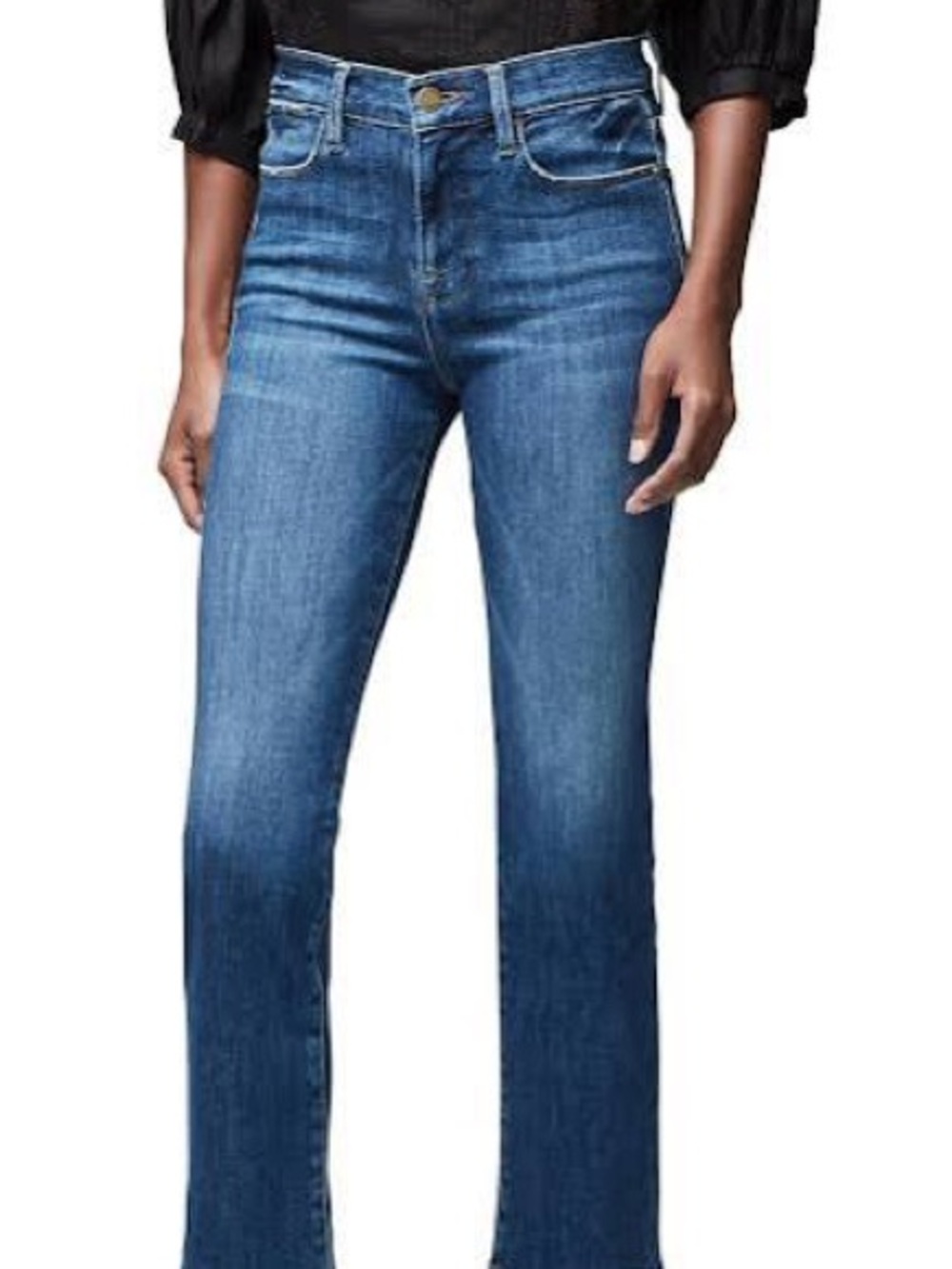 Frame Denim Le High Straight Jeans in Classic Blue Sz 26
